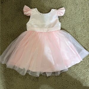 Pink Pearl Accent Girls' Formal Dress